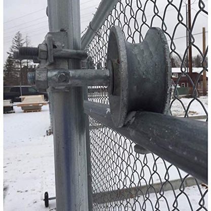 6" CHAIN LINK ROLLING GATE HARDWARE KIT: (Chain Link Fence Gate Parts) (6" Rut Runner, 2 Track Wheels, 6 Track Brackets, 1 Rolo Latch) - size: Post Mount