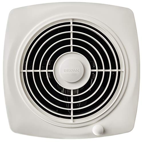 Broan-NuTone 509S Through-the-Wall Ventilation Fan, White Cover, On/Off Switch, 200 CFM, 8.5 Sones, 8" - style: With Switch Dial