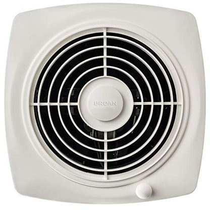 Broan-NuTone 509S Through-the-Wall Ventilation Fan, White Cover, On/Off Switch, 200 CFM, 8.5 Sones, 8" - style: With Switch Dial