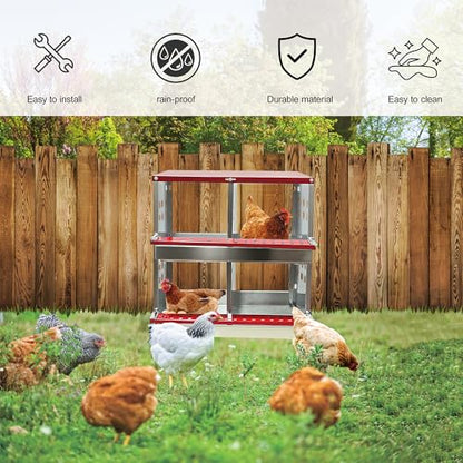 XINYI Chicken Nesting Boxes for Laying Eggs,Metal Coop for 4 Chickens,Roll Away Nesting Boxes,Easy Egg Collection,Brooder Box for Rabbit,Squirrel,Parakeet,Owl,Cockatiel,Robin - size: 4 Compartments