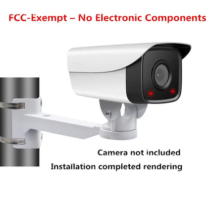 11.8'' (300mm) Heavy Duty CCTV Camera Mount Bracket - Weatherproof Pole/Wall/Corner Mount, Adjustable 90° Tilt for Bullet/PTZ/Dome IP Security Cameras