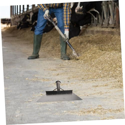 minkissy Manganese Steel Farm Shovel and Pasture Manure Scoop 32cm Heavy Duty Metal Scraper for Barn Cleaning and Livestock Manure Removal