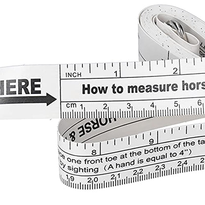 Horse Weight Tape & Measuring Stick | 242cm PVC Tear Tolerant/Protective | Accurate Bust Weight & Body Length for Horses/Farm Animals | Portable Animal Husbandry Tool