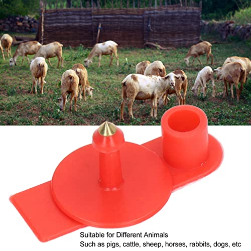 10pcs Blank Cattle Ear Tag, Handwritable Livestock Ear Tag Kit Animal Ear Label Ear Tag Applicator Cow Blank for Goats Sheep Pigs Cows Cattle