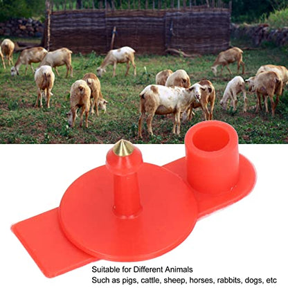 10pcs Blank Cattle Ear Tag, Handwritable Livestock Ear Tag Kit Animal Ear Label Ear Tag Applicator Cow Blank for Goats Sheep Pigs Cows Cattle
