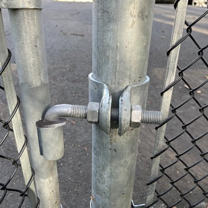 J-Bolt Gate Hinge, Hot-dip Galvanized J Bolt with 5/8" Gate Hinge. Farm Gate Hinges for Chain Link Fence Mostly Used in Frams, Back Yard, Frence Etc. Include Nut Washer (7"(4PCS))