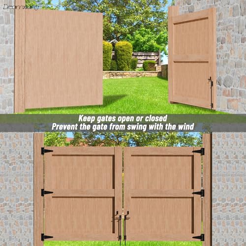 24" Heavy Duty Cane Bolt Gate Drop Rod Extra Thick Hardware Ground Latch for Wood PVC Vinyl Metal Fences Gates, Double Doors, Black Solid Steel-1 Pack - color: 24 Inch