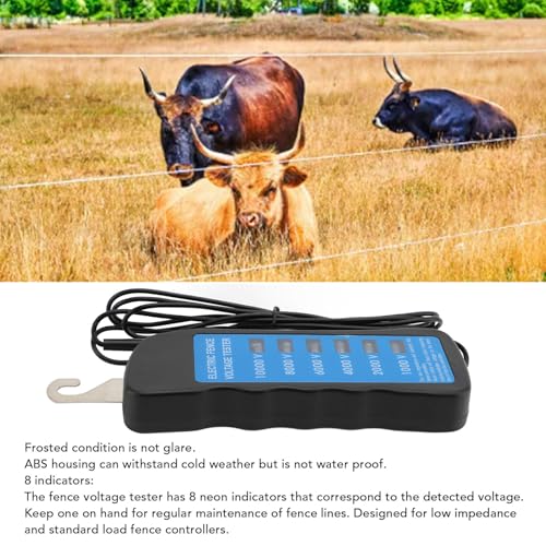 Electric Fence Voltage Tester Fault Finder, Digital Electrical Finder, Digital Handheld Locator Checker Voltmeter, Water Proof Livestock Equipment