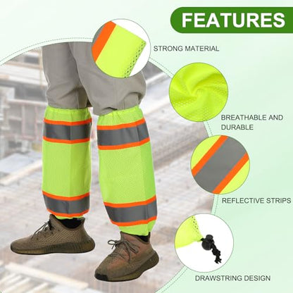 PATIKIL High Visibility Leg Gaiters Reflective Work Boot Gaiters Leg Gaiter Unisex-Adult
