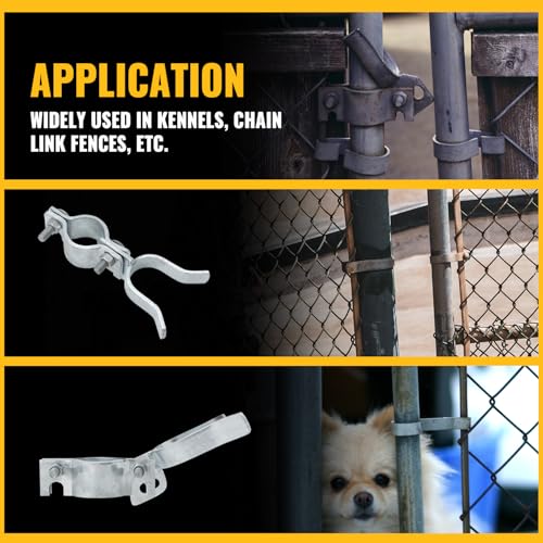 VIVIDA Chain Link Gate Latch 1-3/8" x 1-3/8", Chain Link Fence Gate Fork Latch, Galvanized Farm Fence Lock, 1 PCS - size: 1-3/8" x 1-3/8" (1 PCS)