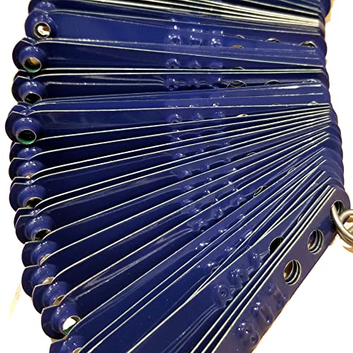 Pinnon Hatch Farms Leg Bands Custom Stamped Aluminum Chicken Poultry Duck Peacock Leg Rings Identification Tags (200, Blue) - color: Blue