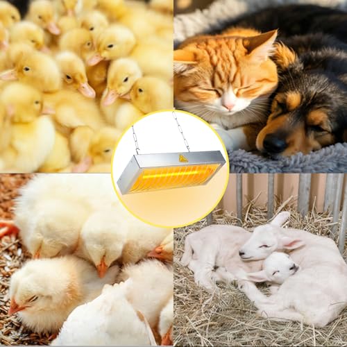 600W Chicken Coop Heater Bulb, Replacement Bulb Accessories for Chicken Heat Lamp, Brooder Heater Tubes for Chicks, Poultry, Pets, 2 Pack - color: Bulb 600W - 2 Pack