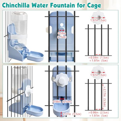 kathson Rabbit Water Bottle, 17oz Hanging Water Fountain Automatic Dispenser No Leak WaterFeeder for Bunny Chinchilla Guinea Pig Hedgehog Ferret, Blue - size: 1PCS Water Dispenser, Blue