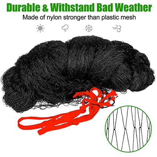 Chicken Netting - 50x 100ft Garden Netting with 1" Square Mesh as Poultry Netting for Chicken Coop Roof, Anti-Hawks and Birds Away and Protect Chicks from Raccoons, Fox and More Wild Animals - size: 50'×100'-1''