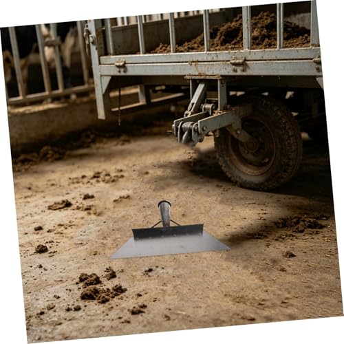 ibasenice Heavy Duty Manganese Steel Barn Manure Scraper Shovel 32cm for Livestock Stall Cleaning and Farm Waste Removal
