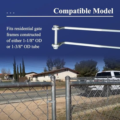 Old-School/Over Throw Wire Arm Top/Gate Latch Chain Link/Double Driveway, Overall Length 13.5" Fit for Residential Gate Frames Constructed of Either 1-1/8" OD/1-3/8" OD Tube, 2Pcs - color: 2 Pcs