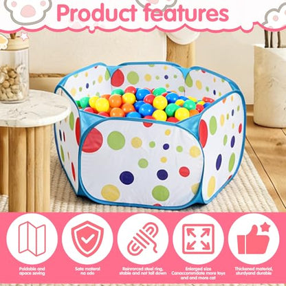 Cat Ball Pit,Pop Up Ball Pits Tent，Cat Enrichment Toys，Suitable for Indoor and Outdoor Activities (39.37inches in Diameter,No Ball Included) (Blue) - color: Blue