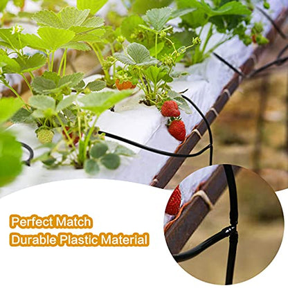 1/4" Drip Irrigation Tee Fittings, 60 Pieces Barbed Tee Connectors for 1/4 Inch Tubing, Drip Line 3-Way T Parts for Sprinkler Garden Lawn Irrigation System - size: 4/7mm Tees-60P