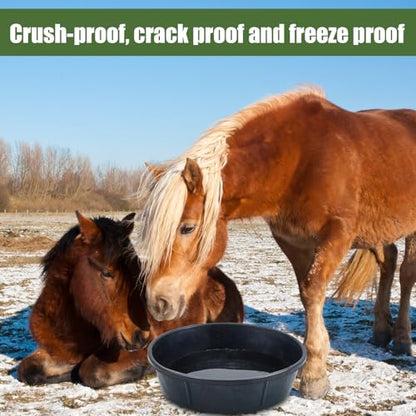 Sadnyy 8 Pcs Rubber Feed Pan 12 Quart/ 3 Gallon Utility Horse Feed Bucket Rubber Bowl Chicken Dust Bath Container Horse Feeder for Goats Livestock Animal Feeding Cats Dogs Pigs - size: 12 Quart/ 3 Gallon