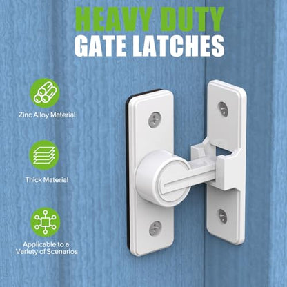 Barn Door Lock Hardware, Heavy Duty 90 Degree Flip Latch Privacy Lock, Zinc Alloy Sliding Barn Door Latch for Bathroom, Bedroom, Closet, Garage, Shed and Gate (White-1PC) - color: White-1PC