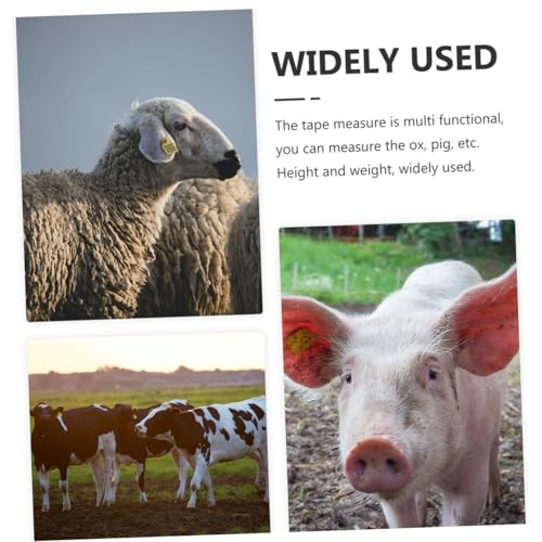 DOITOOL Professional Animal Measuring Tape for Goats Horses Cattle and Pigs Tearproof Retractable Weight Tape with Markings for Accurate Livestock Measurement Farms