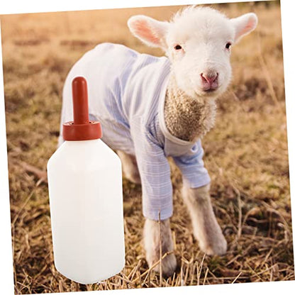 Thickened Vertical Hand-Operated Nursing Bottle for Calves Goats and Pigs Feeding Container Bite Design for Small Farm Animals