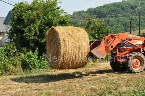Front Loader Bucket Hay Bale Spear Attachment w/ 2 x 43" Hay Bale Spear, Rated 3000 LB - size: 2 x 43"