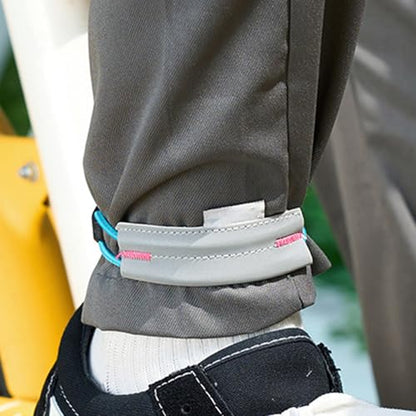 Cycling Pants Strap - Ankle Girdle | Adjustable Elastic Cycling Accessory, Reflective Daily Use Straps for Biking Cuff for Running, Walking, Jogging - color: blue