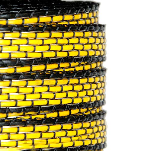 Zareba HDT656YH-Z Heavy-Duty Sure Shock Electric Fence Tape,Weather-Resistant UV Protected PVC Coating &Lock-Stitched Edges Polytype,20X Shocking Power,2XStrength,656 Feetx1/2 Inch,Yellow (Pack of 2) - size: 1/2 inch (Pack of 2)