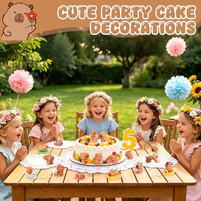33 Pcs Mini Capybara Figurines 25 Style Adorable Resin Capybaras Miniatures Mini Capybara Cake Toppers Set for DIY Fairy Garden Car Dashboard Moss Landscape Home House Birthday Party Decor - style: 33Pcs-Capybara