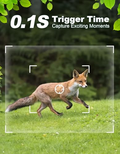 KJK Mini Trail Camera, 36MP 2.7K Game Camera,32GB Memory Card with Night Vision 0.1s Trigger Time Motion Activated 130°Wide-Angle, Waterproof Trail Cam with 2.0” HD TFT Screen - color: Dark gray