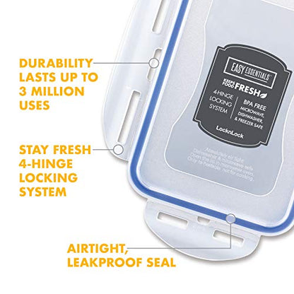 LOCK & LOCK Easy Essentials Food lids (flip-top) / Pantry Storage/Airtight containers, BPA Free, top-16.5 Cup-for Cereal, Clear (Pack of 2) - size: 16.5 Cup (Pack of 2)