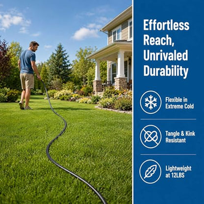 Irrigation Tubing 3/8 Inch 656FT, Self Sinking Weighted Pond Aerator Hose, Heavy Duty Drip Irrigation Tubing for Extreme Weather Lake Aeration - size: 656 Feet