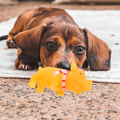UPKOCH Squeaky Pig Dog for Dogs Chew for Teething and Training Interactive Pet for Indoor Play and Dental Health Safe Non-Toxic Material Fun Reward