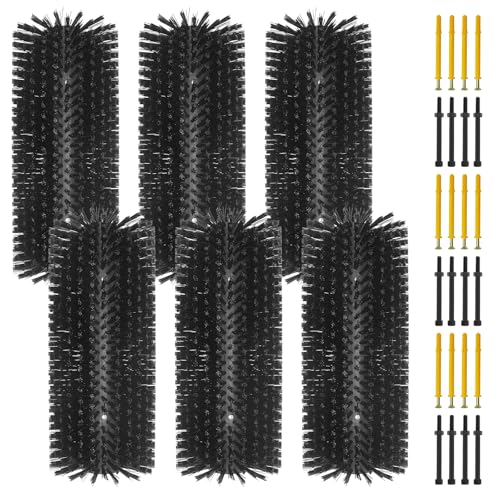 6pcs Livestock Scratching Brush Goat Scratcher Brush Full Massage Grooming Tool with 24 Screws for Cow,Cattle,Cow,Sheep, Horses,Pigs - color: Black, size: 6pack