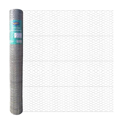 20GA Galvanized Hexagonal Poultry Netting Chicken Wire 48 inches x 150 feet x 1 inch Mesh - size: 48"x150'