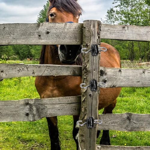 4pcs Electric Fence Wire Insulators Gate Handles Weatherproof Easy Install Essential for Ranch Garden Fencing