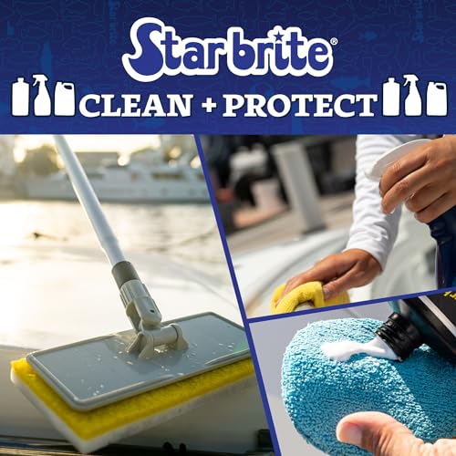 STAR BRITE Premium 8" Soft Brush Head W/Bumper - Dual Connections Fit Either Standard 3/4" Threaded Poles or Extend-A-Brush Handles (Soft) (Yellow) (040161) - color: Yellow, size: Deluxe 8" Brush