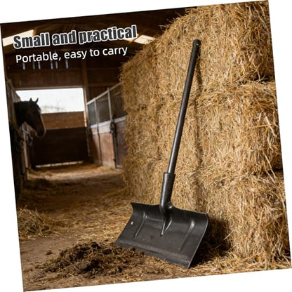 TEHAUX Manual Manure Removal Tool for Poultry and Livestock with Manganese Steel Shovel Head, Efficient Horse Scraper for Farm Settings and Poultry Cage Cleaning