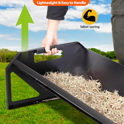 Pasture Feeder 44.2" Long, Livestock Feeder for Farms | with Deeper Feeding Pan, Heavy-Duty Livestock Feeding Troug