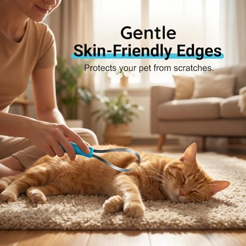 Dual Sided Shedding Blade for Cats & Dogs, Stainless Steel Shedding Blade Deshedding Tool, Curry Comb Pet Grooming Brush for Loose Hair Removal on Short & Long Coats (3PC) - size: 3PC