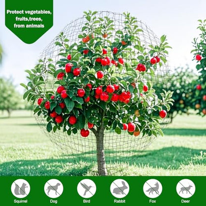 Poultry Netting 25x25 ft, 1" Square Mesh Heavy Duty Chicken Run Net, Garden Netting to Protect Plants, Fruit Trees, Vegetables from Birds, Deer, Pests & Animals for Farm, Orchard, Coop - size: 1 inch mesh - 25 x 25 ft