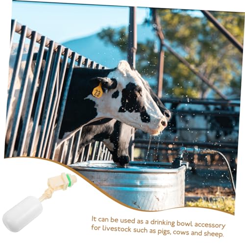 Automatic Float Valve Water Bowl for Cattle Sheep Pigs Dogs Lightweight Livestock Drinking Bowl Accessory Smooth Edges for Farm Supplies Tube Water Float Valves Included