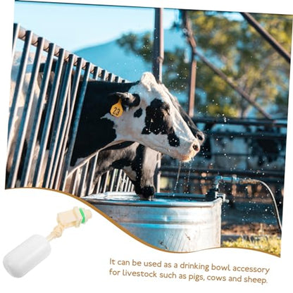 Automatic Float Valve Water Bowl for Cattle Sheep Pigs Dogs Lightweight Livestock Drinking Bowl Accessory Smooth Edges for Farm Supplies Tube Water Float Valves Included
