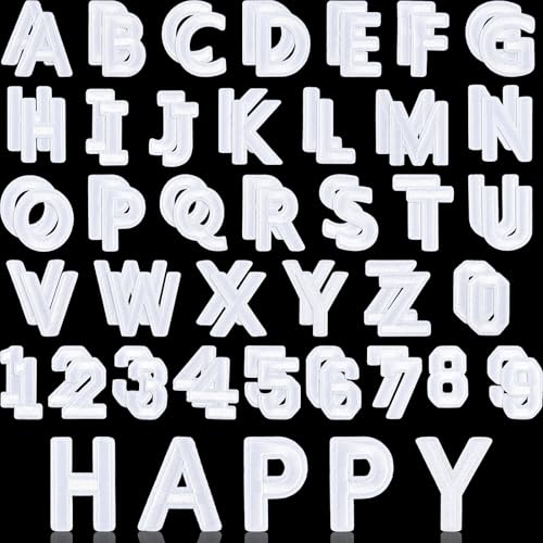 ASTARON 72 Pcs Iron on Letters and Numbers Patches, 1.5 Inch Letters A-Z Numbers 0-9 Embroidered Applique Patches Alphabet Cloth Patch for Clothes, Bags, Socks, Jeans, Hat, DIY Accessories(White) - color: White