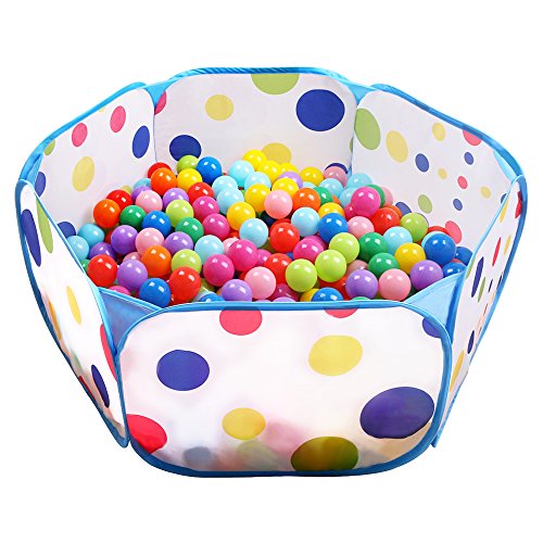 EocuSun Kids Ball Pit Large Pop Up Toddler Ball Pits Tent for Toddlers Girls Boys for Indoor Outdoor Baby Playpen w/Zipper Storage Bag, Balls Not Included (Blue) - color: Blue