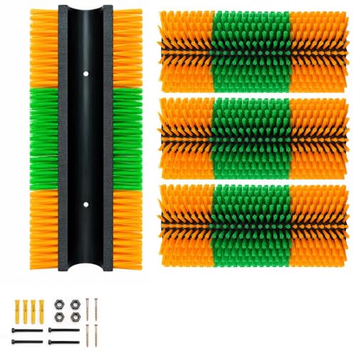 Livestock Scratching Brush, 4-Pack-Grooming Posts for Cows, Horses, Goats and Pigs with 8 Screws, Help Relieve Discomfort in Livestock and Prevent Damage to Fences - color: regular 4pcs
