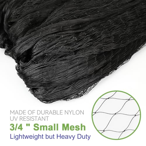 OGORI 25' x 100' Bird Netting Heavy Duty Nylon 3/4" Mesh Garden Netting Protect Fruit Trees, Plants and Vegetables - size: 25'×100'-3/4''