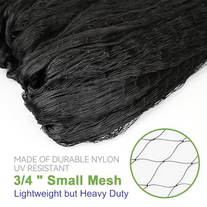 OGORI 50' x 50' Bird Netting Heavy Duty Nylon 3/4" Mesh Garden Netting Protect Fruit Trees, Plants and Vegetables - size: 50'×50'-3/4''