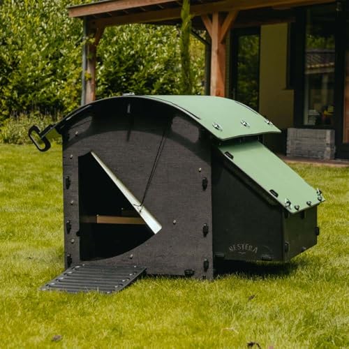 Plastic Chicken Coop 25yr Lifespan - Medium House Chicken Coop for 2-5, Chickens Or 9 Bantams | Suitable for Large Hens & Ideal for Broody Chickens & Chicks with 2 Nesting Boxes & Ramp - color: MEDIUM HOUSE
